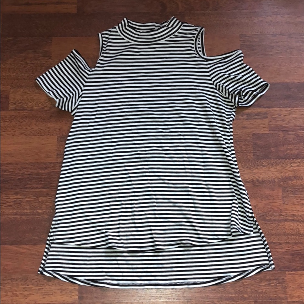 BCX Striped High-Low Tank Top